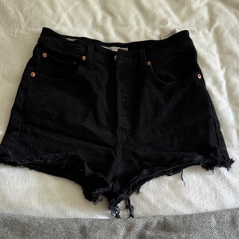 Levi's Black Jean Shorts for Women